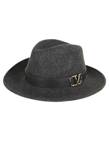 Vlogo Signature Flat Peak Fedora Hat - Valentino Garavani - Modalova