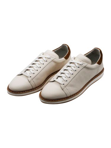 Suede Runner Sneaker Shoe With Wool Inserts Embellished With Brilliant Monili Detail On The Sides. Closure With Laces - Brunello Cucinelli - Modalova