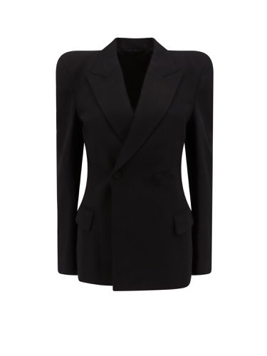 Oversized Double-breasted Twill Jacket - Balenciaga - Modalova