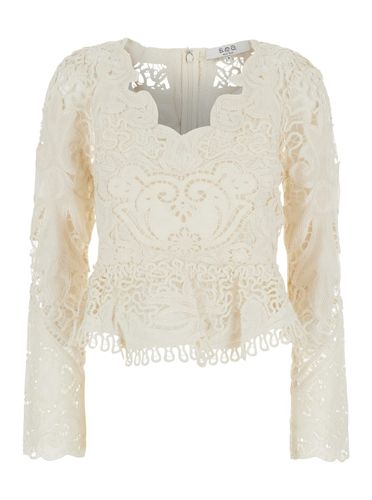 Gianna Top With All-over Lace Embroidery In Cotton Woman - Sea New York - Modalova