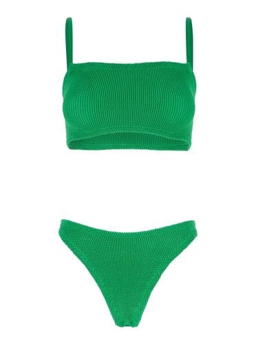 Gigi Bikini With Square Neckline And Thin Straps In Ribbed Fabric Woman - Hunza G - Modalova