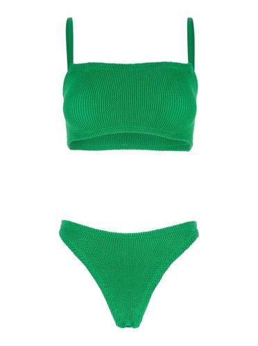 Gigi Bikini With Square Neckline And Thin Straps In Ribbed Fabric Woman - Hunza G - Modalova