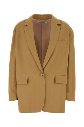 Camel Stretch Cotton Monica Blazer - Max Mara - Modalova