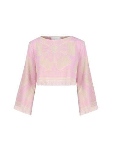 Zimmermann Pop Long Sleeve Crop Top - Zimmermann - Modalova