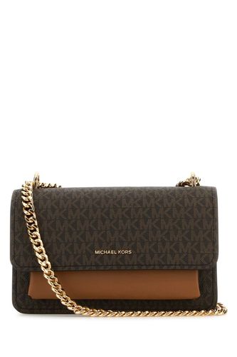 Printed Canvas And Leather Claire Shoulder Bag - Michael Kors - Modalova