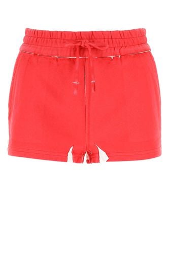 Miu Miu Red Cotton Shorts - Miu Miu - Modalova