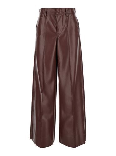 Wide Pants With Concealed Closure In Eco Leather Woman - Philosophy di Lorenzo Serafini - Modalova