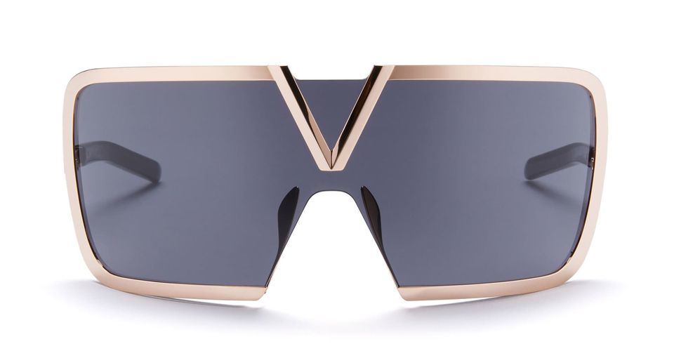 Romask - Rose Gold / Black Sunglasses - Valentino Eyewear - Modalova