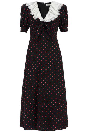 Polka Dot Silk Midi Dress - Alessandra Rich - Modalova