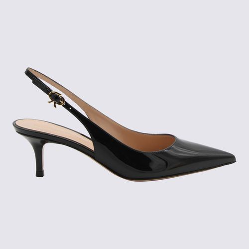 Leather Ribbon Slingback Pumps - Gianvito Rossi - Modalova