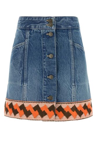 Valentino Garavani Denim Mini Skirt - Valentino Garavani - Modalova