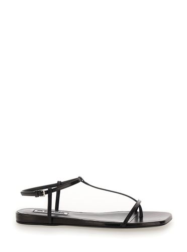 Sandals With Ankle Buckle Closure In Leather Woman - Jil Sander - Modalova