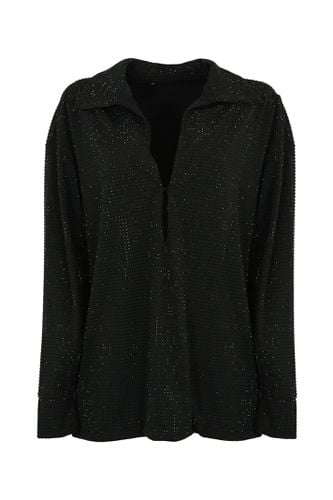 Jersey Blouse With Rhinestones - Philosophy di Lorenzo Serafini - Modalova