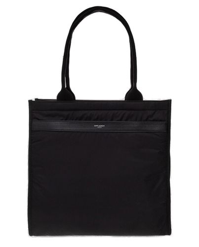 City Logo Detailed Tote Bag - Saint Laurent - Modalova