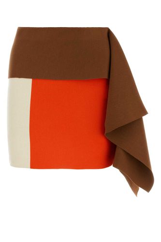 Fendi Multicolor Wool Mini Skirt - Fendi - Modalova