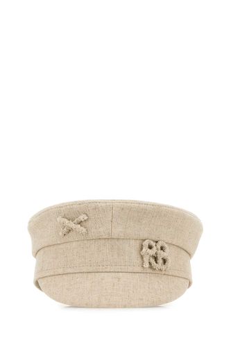 Melange Sand Linen Blend Baker Boy Hat - Ruslan Baginskiy - Modalova