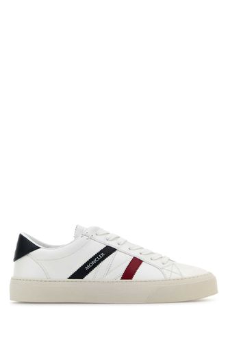 White Leather Monaco 2 Sneakers - Moncler - Modalova