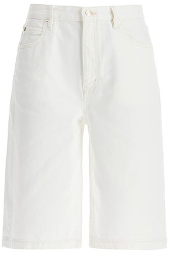 Frame Flared Denim Bermuda Shorts - Frame - Modalova