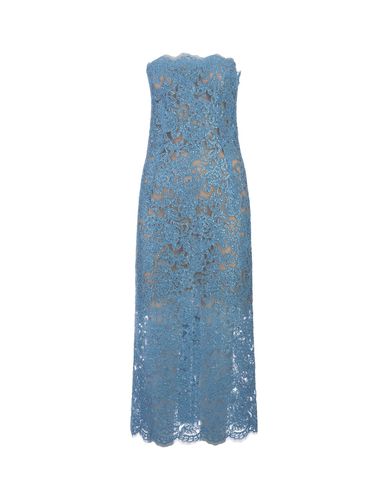 Light Lace Longuette Dress With Micro Crystals - Ermanno Scervino - Modalova