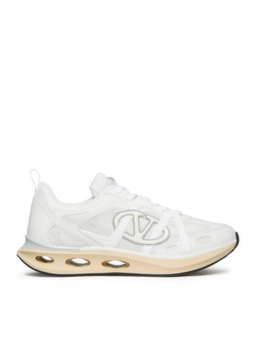 Low Top Vlogo Easyjog Sneakers In Calfskin And Fabric - Valentino Garavani - Modalova