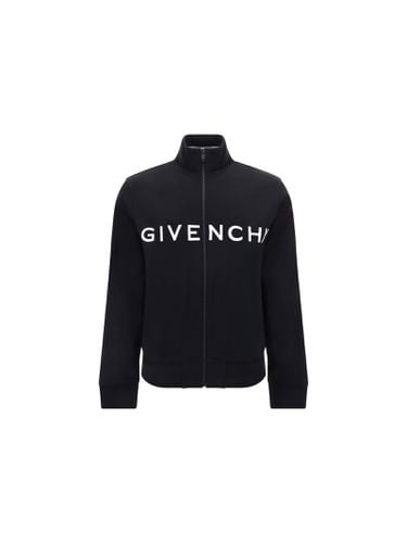 Zipped Sweatshirt With Contrast Logo - Givenchy - Modalova