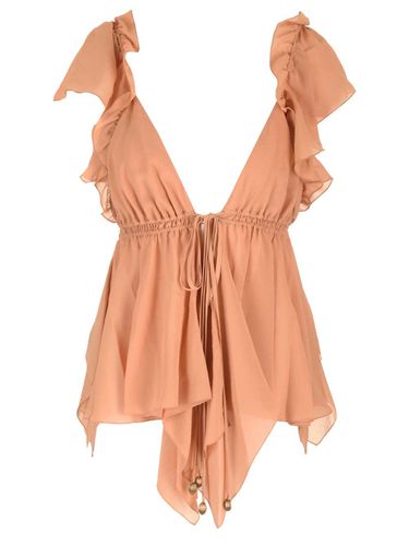 Chloé Silk Georgette Ruffled Top - Chloé - Modalova