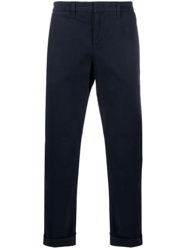 Navy Blue Capri Cotton Trousers Pants - Fay - Modalova