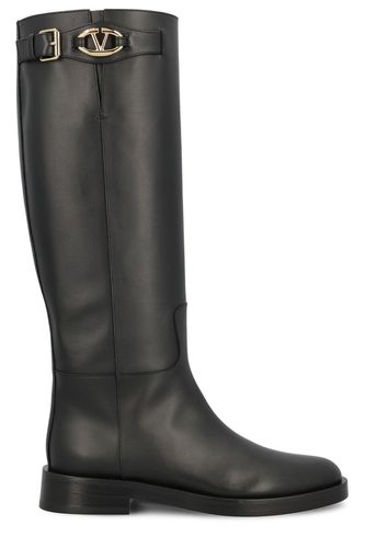 Valentino Vlogo Signature Round Toe Boots - Valentino Garavani - Modalova