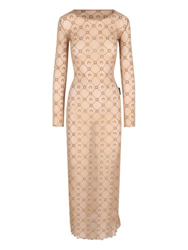 Moonogram Mesh Flock Long Dress - Marine Serre - Modalova