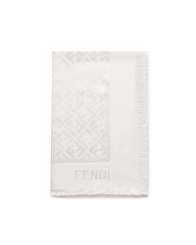 Fendi Ff Diagonal Silk Shawl - Fendi - Modalova