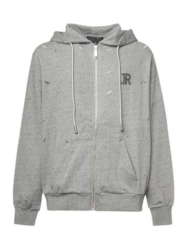 Sweatshirt With Zipper And Logo - John Richmond - Modalova