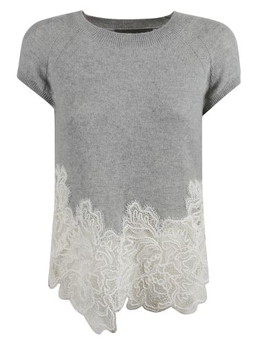 Floral Lace T-shirt - Ermanno Scervino - Modalova