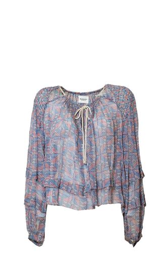 Floral-printed Tie-neck Layered Blouse - Isabel Marant - Modalova