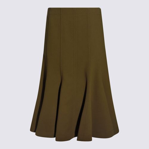 Dark Green Wool Skirt - Bottega Veneta - Modalova