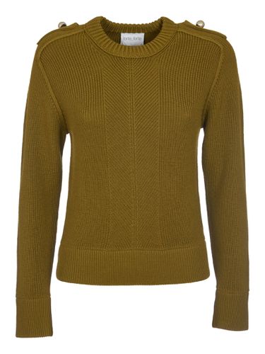 Forte_Forte Studded Shoulder Rib Trim Knit Plain Sweater - Forte Forte - Modalova