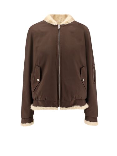 Reversible Nylon And Faux Shearling Bomber Jacket - MM6 Maison Margiela - Modalova