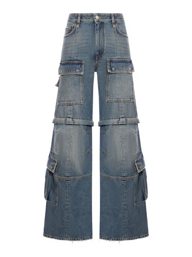 Women`s Flared Cargo Pants In Blue - Balenciaga - Modalova