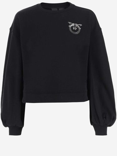 Cotton Sweatshirt With Logo Pinko - Pinko - Modalova