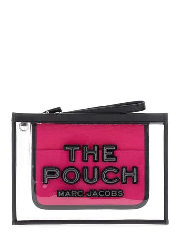 The Clear Large Pouch Fuchsia Pouch With Logo Print In Pvc Woman - Marc Jacobs - Modalova