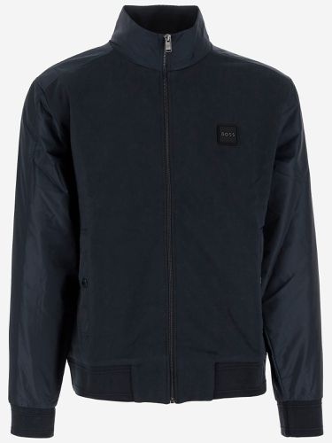 Cotton Blend Jacket With Logo - Hugo Boss - Modalova