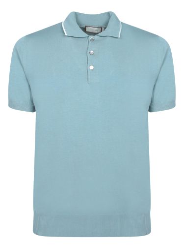 Canali Blue Cotton Polo Shirt - Canali - Modalova