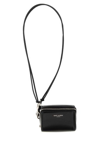 Black Leather Mini Box Crossbody Bag - Saint Laurent - Modalova