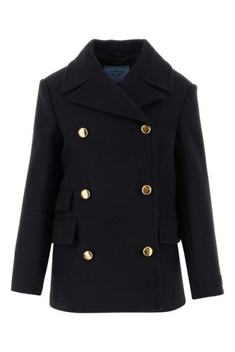 Prada Midnight Blue Wool Coat - Prada - Modalova