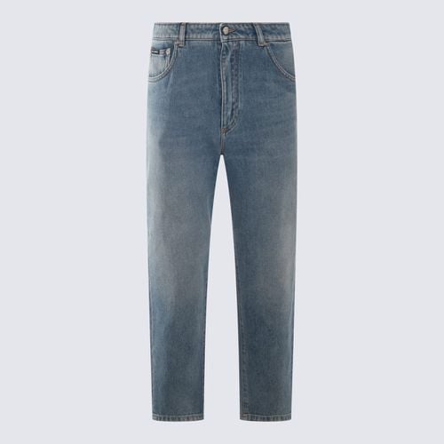 Blue Cotton Denim Jeans - Dolce & Gabbana - Modalova