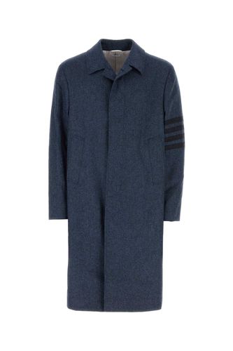 Thom Browne Blue Wool Coat - Thom Browne - Modalova