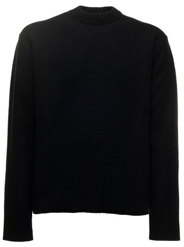 Crewneck Sweater With Ribbed Trim In Wool Man - Jil Sander - Modalova