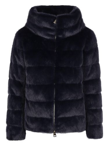 Herno Faux Fur Cape Down Jacket - Herno - Modalova