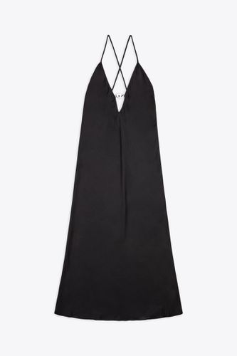 Ufpt-mayra-d-long Black satin midi dress with Oval D logo - Ufpt Mayra D-Long - Diesel - Modalova