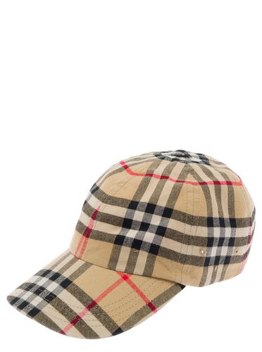 Multicolor Baseball Cap With Check Motif In Cotton Man - Burberry - Modalova