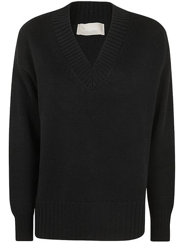 Long Sleeves V Neck Oversized Sweater - Drumohr - Modalova